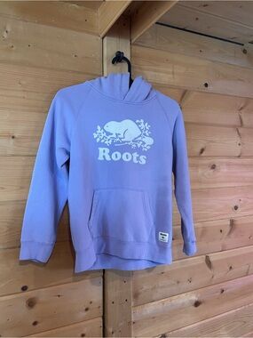 Roots Lilac Logo Hoodie Kids